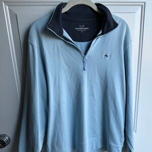 Vineyard Vines Light Blue 1/4 zip Mens small s